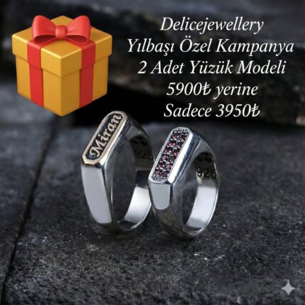 Yılbaşı Özel Ürün Kampanyası 2 Yüzük 5900₺ Yerine 3950₺