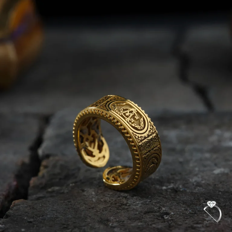 Monogram Harfli Kelepçe Yüzük