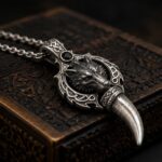 Kurt Dişi Kolye hediye kutusu üzerinde - Delice Jewellery